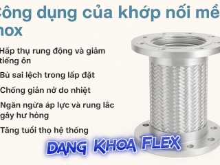 Công dụng của khớp nối mềm inox