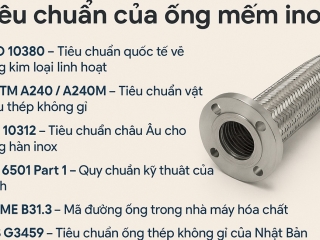 Tiêu chuẩn ống mềm inox