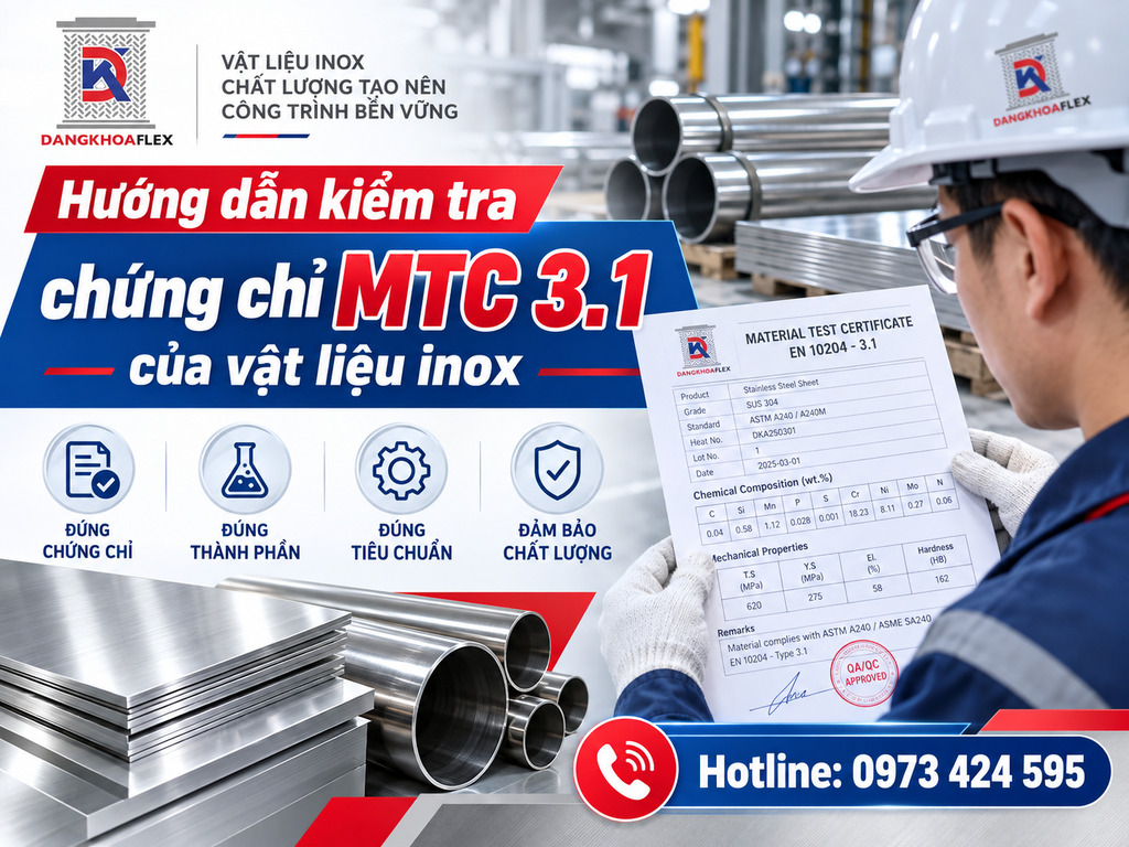 Hướng dẫn kiểm tra chứng chỉ MTC 3.1 của vật liệu inox